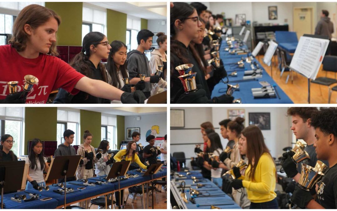 Handbells Rehearsing for Riverside Church Handbells Festival 