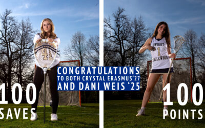 Congrats to Crystal Erasmus ‘27 &  Dani Weis ‘25: 100 Points & Saves Each!  