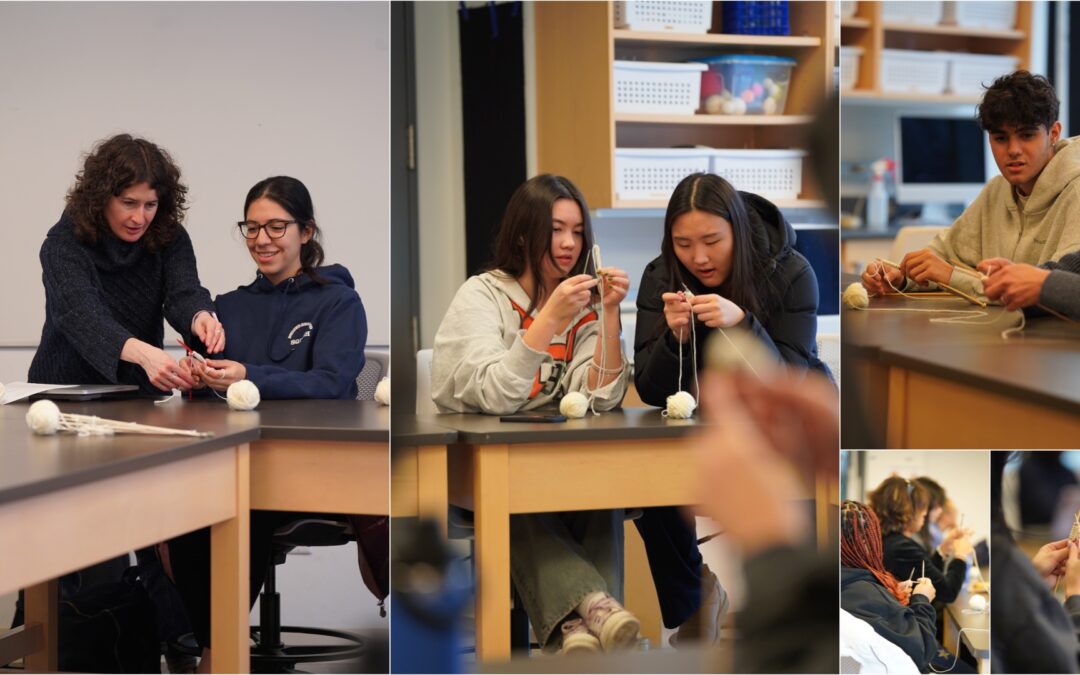 US Students “Lunch & Learn” How to Knit